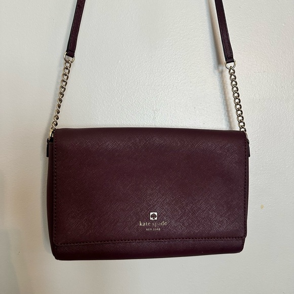 Kate Spade Burgundy Crossbody Bag - Picture 1 of 7